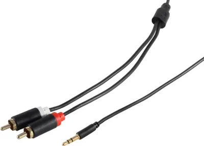 Produktbild von shiverpeaks BS33983-S, 3.5mm, Männlich, 2 x RCA, Männlich, 1,5 m, Schwarz