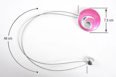 Zdjęcie produktu dla Upinacz dekoracyjny z magnesem okrągły metal różowy