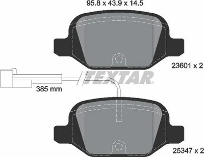 Produktbild von TEXTAR Bremsbeläge Satz Hinten für FIAT 500 (312) 2360104