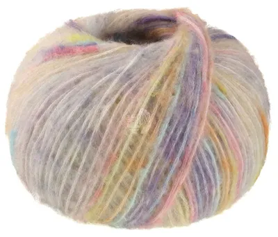 Produktbild von Lana Grossa - Cassata 0006 natur gelb orange lachs rosa zartlila türkis