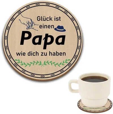 Immagine prodotto di Sottobicchieri in legno personalizzati per papà