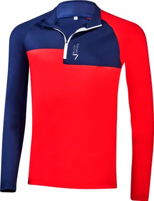 Produktbild von BLACK CREVICE - Herren Funktionsshirt/Skirolli/Midlayer | Farbe: Navy/Rot | Größe: XL