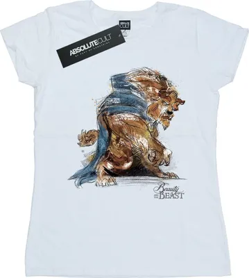 Produktbild von Disney - "Beauty And The Beast" T-Shirt für Damen BI14709 (M) (Weiß)