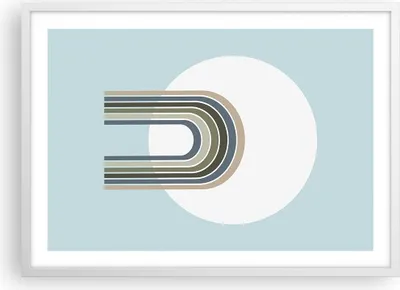 Produktbild von Gerahmtes Poster - Weißer Rahmen - Formen Rad Linien - 70x50 cm - Wand Bild - Wanddeko - Wandbilder - Kunstposter - Wandposter - Bilderrahmen - Bilder - Kunstdruck - Wanddekoration - P2WAA70x50-4608