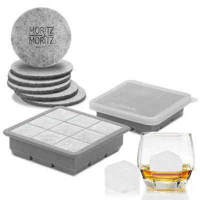 2er-Set Silikon-Eiswürfelform mit Deckel, BPA-frei, 18 Würfel