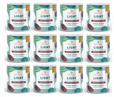 Zdjęcie produktu dla PERRO LIGHT Karma mokra dla psa Indyk z warzywami 12x800g