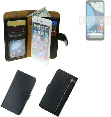 Produktbild von K-S-Trade Schutz Hülle kompatibel mit Fairphone 4 Klapphülle Case Phone cover Slim Handytasche Handy Hülle schwarz aus Kunstleder (1 Stk)