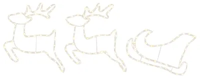 Imagen del producto de vidaXL Decoración navideña "Rentier y trineo" LOVIISA, 180 LEDs
