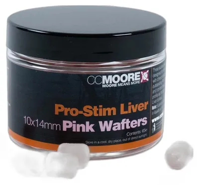 Produktbild von CC Moore Pro-Stim Liver Pink Dumbell Wafters 10X14mm - 56g Boilies