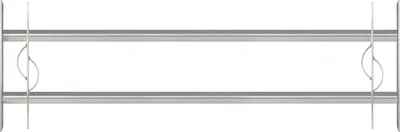 Produktbild von Alberts Fenstergitter Secorino Style | Ausziehbar für Fenster außen | Einbruchschutz Gitter | galvanisch blau verzinkt | 300 x 1000-1500 mm