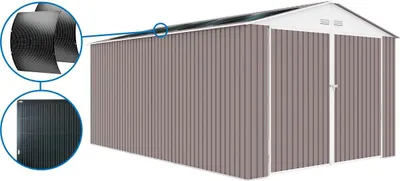 Image de Garage métal "Nevada" - 15,36m² avec panneaux solaires
