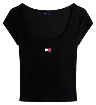 Produktbild von TOMMY JEANS DW0DW22793 SLIM RIB BADGE Schwarz