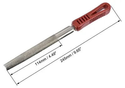 Produktbild von 6 Zoll Halbrundfeile Diamantfeile Diamantbeschichtet mit Plastikgriff Handwerkzeug zu Metall Holz Schleifen Polieren Werkstatt Heimwerken
