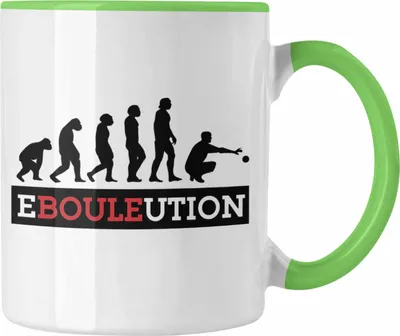 Produktbild von Trendation - Boule Tasse Geschenk Boule-Spieler Geschenkidee Spruch Ebouleution (Grün)