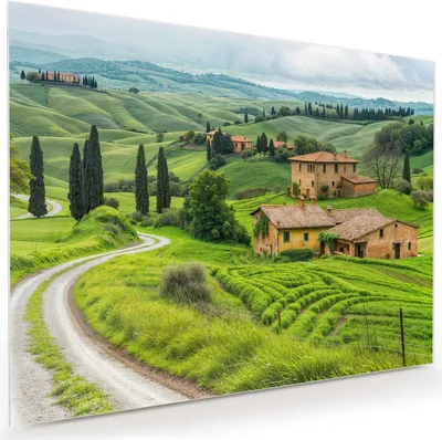 Produktbild von Glasbild 120x90cm in XXL für Wohnzimmer, Schlafzimmer Motiv Landschaft Italien
