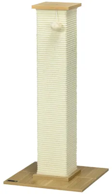 Productafbeelding van PawHut Kraboom, 80 cm, krabpaal van sisaltouw, krabstam voor katten, eikenhout