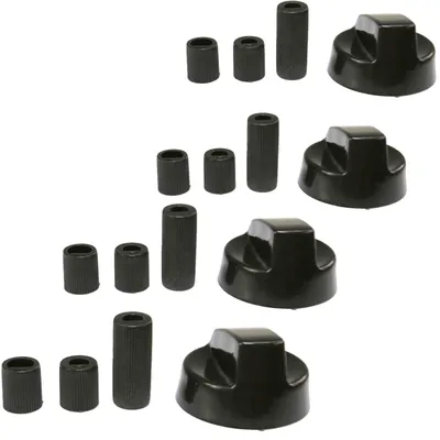 Bedienungsknöpfe für Öfen/Herde, schwarz, 4 Stück, universal