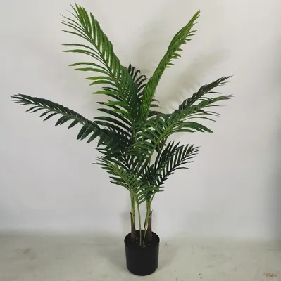 Produktbild von 110cm Kunstpflanze Areca Palme Kunstbaum Plastik Künstliche Pflanzen für Deko Wohnzimmer Balkon
