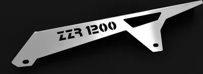 Obrázek produktu pro Ochranný kryt řetězu kompatibilní s Kawasaki ZZR 1200 BJ 2002-05 Logo silver