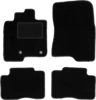 Produktbild von Schwarze Veloursmatten für: Mitsubishi Pajero IV kurz (2006-2018)