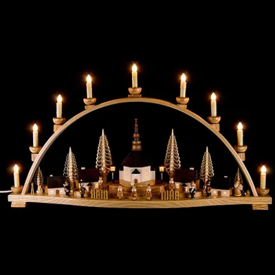 Productafbeelding van Schwibbogen met Seiffener dorp (78x42 cm) van Knuth Neuber