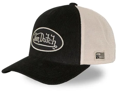 Produktbild von Von Dutch Trucker Mesh Snapback Cap OVAL PATCH Kord schwarz