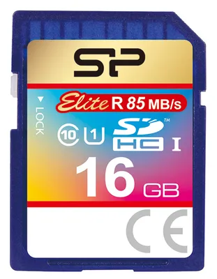 Produktbild von Silicon Power Elite UHS-I, 16GB, 16 GB, SDHC, Klasse 10, 40 MB/s, 25 MB/s, Blau