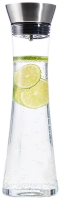 Produktbild von com-four® Glaskrug mit Edelstahlausgießer, Wasserkaraffe aus Glas