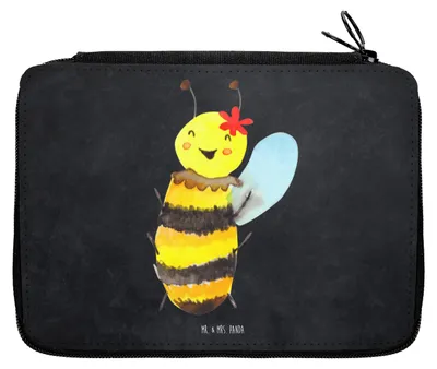 Produktbild von Mr. & Mrs. Panda Etui Biene Happy - Kreidetafel - Geschenk, Federmäppchen, Federmappe, Schuletui, Schreibmappe, Bleistiftetui