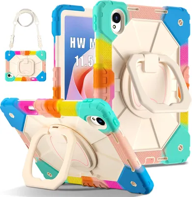 Produktbild von Hülle für Huawei MatePad 11.5 S 2024 Robuste Tragbare Schutzhülle mit Ständer, Handgurt und Schultergurt Bunt Pink
