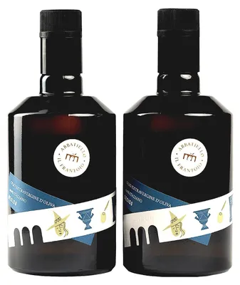 Produktbild von Frantoio Abbatiello - Olivenöl Extra Vergine Italienisch - Multicultivar Kaltgepresst Fruchtig Mittel 2 x 500 ml