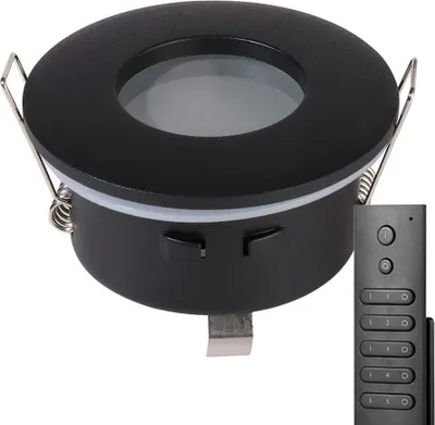 Produktbild von hoftronic LED Einbaustrahler Porto 5W 400lm 2700K IP44 Schwarz Dimmbar GU10