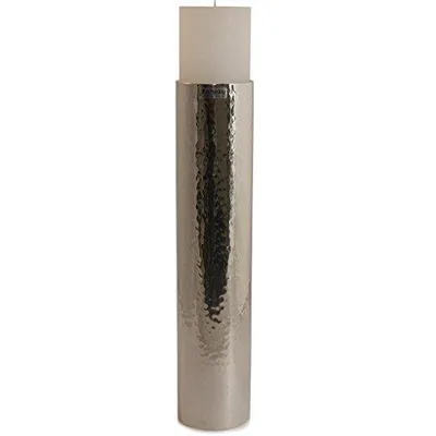 Produktbild von Kaheku Leuchter Nixon Edelstahl 7,5 cm Ø 35h für Stumpenkerze 7 cm Ø , gehämmert 758013197