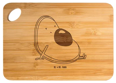 Produktbild von Mr. & Mrs. Panda Frühstücksbrett Avocado Schwangerschaft - Transparent - Geschenk, Liebe, Geburt, schneidbrett, Baby, Hackbrett, Schneidebrett, Holzbrett, Brett