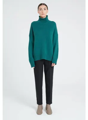Produktbild von Studio Cashmere8 Damenpullover mit Rollkragen ZAYA 3 - Dunkelgrün - Größe XL
