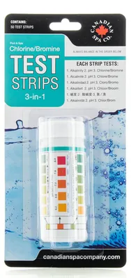 Imagen del producto de Tiras reactivas para análisis de agua, 3 en 1, 50 unidades, para medir cloro, pH y alcalinidad, ideales para spas y jacuzzis