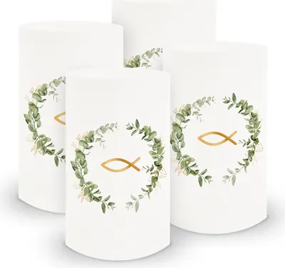 Produktbild von itenga 6x Windlicht klein FISCH Eukalyptus 10cm