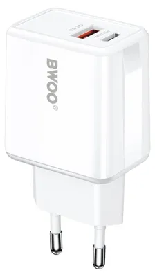 Productafbeelding van BWOO Wandlader CDA182, 38W, 1x USB-A + 1x USB-C, wit