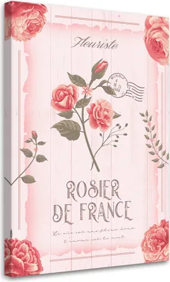 Produktbild von Leinwandbild Puderige Vintage-Blumen 70x100 Feeby Rosa bild für die wand bereit zum aufhängen