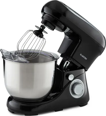 Produktbild von Klarstein hnetací stroj, kuchynský robot na pečenie, 1300 W stroj na cesto, malý, 6 úrovní, metla na miešanie a hák na cesto, 5 l misa, planetárny mixér, miešací stroj s mixérom, kuchynské roboty na chlebové cesto