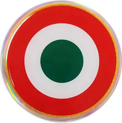 Produktbild von Sticker 3D Kokarde Flagge Italien HQ, Durchmesser 48 mm