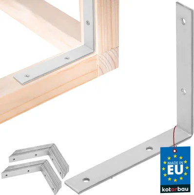 Obrázek produktu pro KOTARBAU® 25 ks. Úhelníková spojka 125x125x20mm pozinkovaná ocel stříbrná těžký úhelníková spojka nosníku nábytek úhelníková spojka dřevo úhelníková spojka police úhelníková spojka kovová stabilní odolná ocelová úhelníková spojka