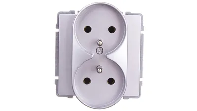 Produktbild von KOS66 Doppelsteckdose mit/ohne Aluminium 664049