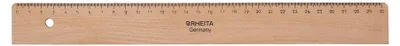 Produktbild von Rheita Holzlineal, naturbelassen, 30 cm, mit Tuschekante