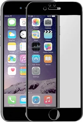 Produktbild von Avizar, Displayschutzfolie aus Glas für Apple iPhone 6 / 6S, Schwarz