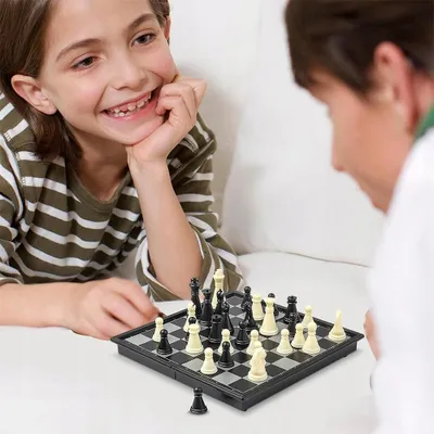 Produktbild von Magnetisches Schach & Dame Brettspiel Reiseset