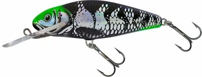 Zdjęcie produktu dla Salmo Perch Deep Runner Holo Dark Green Head 8 cm 14 g Wobler