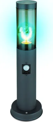 Produktbild von RGB LED Sockelleuchte, Bewegungsmelder, anthrazit, H 45 cm