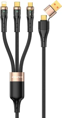 Obrázok produktu pre Awei Cl-228 Usb-C/Lightning/Mico 3In2 kábel čierna/čierna