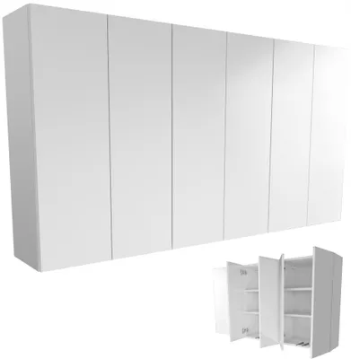 Zdjęcie produktu dla szafka łazienkowa do łazienki 150cm 150x80 wisząca biała mat matowa